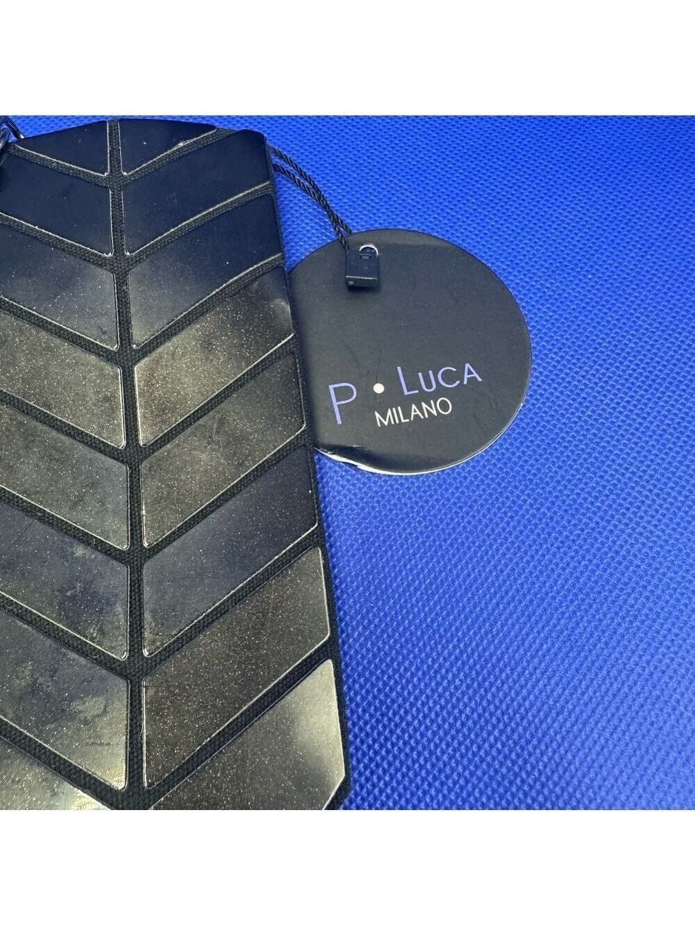 Patrizia Luca Geometric Crossbody Bag Clutch Purse Black Shimmer NWT - Picture 7 of 15
